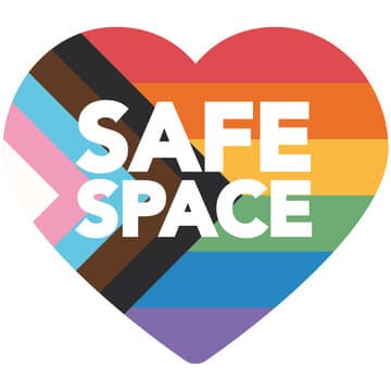 Safe space, drapeau des fiertés LGBTQIA+